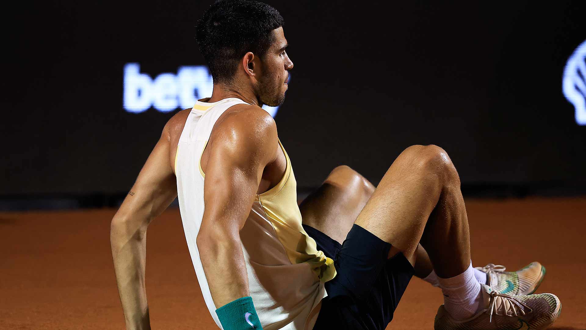Carlos Alcaraz retired from his first-round match in Rio after two games on Tuesday.